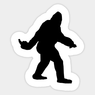 Bigfoot Flips The Bird Sticker